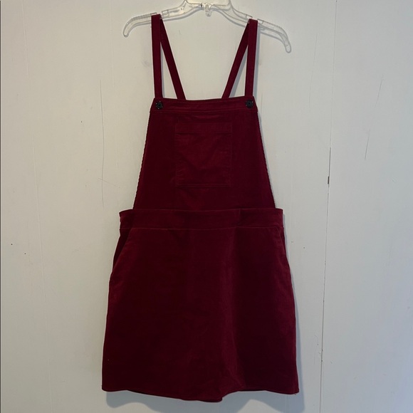 Torrid Dresses & Skirts - Torrid Dark Red Corduroy Pinafore Dress